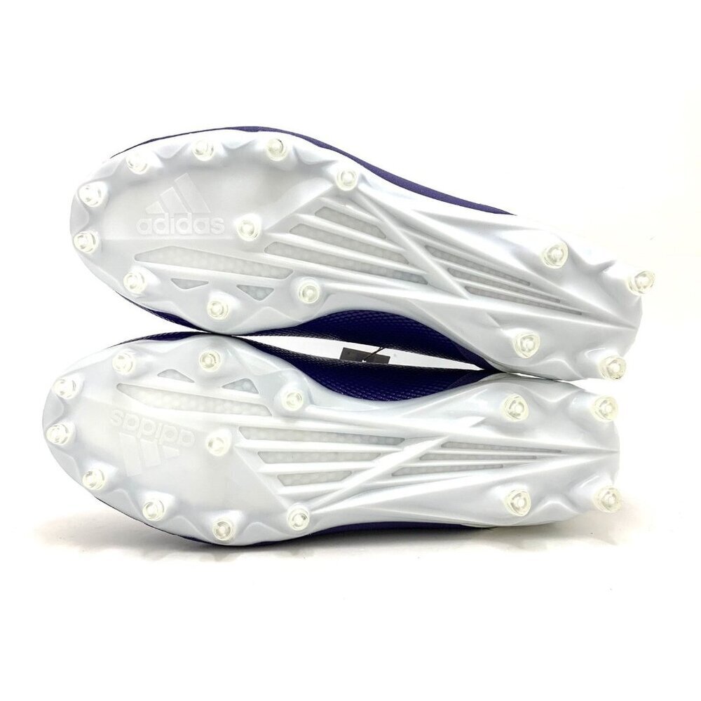 Adidas Men's Adizero Scorch Football Cleats Purple White Lace Up FX4253 Size 15 - Picture 9 of 12
